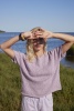 Artikelbild 1 des Artikels “Kurzarmpullover Top Down Christine aus Lang Yarns Cotton Tweed “
