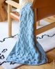 Artikelbild 1 des Artikels “Decke Im Versetzten Rippenzopfmuster aus Alta Moda Alpaca “
