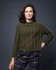 Artikelbild 1 des Artikels “Pullover mit Rundpasse und Zopfmuster aus Como Tweed “