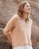 Artikelbild 1 des Artikels “V-Pullover Glatt Rechts Mit Dreiviertelärmeln aus Summer Cashmere & Silkhair “