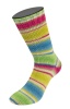 923 - Fuchsia/Pink/Limette/Ecru/Maigrün Gestreift