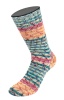 935 - Ecru/Lachs/Petrol/Graublau/Fuchsia/Taupe Gestreift/Gesprenkelt