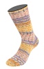 513 - Ecru/Rosa/Viola/Braunorange/Apricot/Dunkelgrau Gestreift