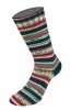 710 - Türkis/Ecru/Dunkelpetrol/Khaki/Pflaume/Orange/Orchidee Gestreift/mit Jacquard