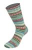 715 - Minttürkis/Ecru/Türkisblau/Mausgrau/Burgund/ Moosgrün Gestreift / mit Jacquard