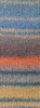 101 - Graublau/Beige/Graurot/Mandarin/Petrolgrün/Graugelb