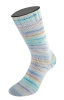 4128 - Helltürkis/Orange/Creme/Pastellblau/Blau/ Dunkelgrün/Blasslila