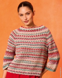 Häkel-Pullover Top Down aus Gomitolo California 