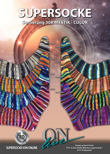 Artikelbild des Artikels “ONline Supersocke 6-fach 150g Sort. 308 Mystik-Color “