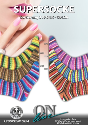 Artikelbild des Artikels “ONline Supersocke Sort. 319 Silk-Color 100g “