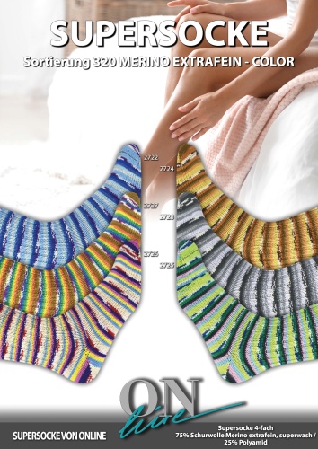 Artikelbild des Artikels “ONline Supersocke Sort. 320 Merino Extra Fine 100g “