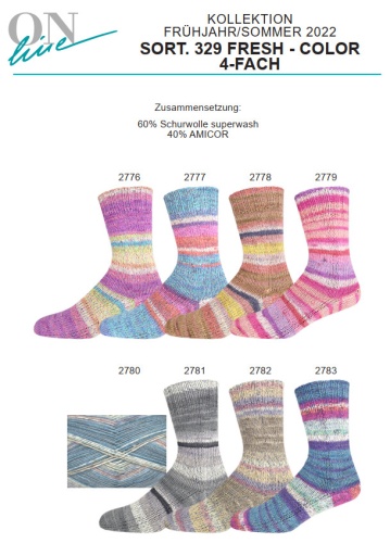 Artikelbild des Artikels “ONline Supersocke Sort. 329 Fresh-Color 100g “
