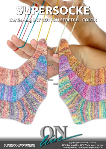 Artikelbild des Artikels “ONline Supersocke Sort. 347 Cotton Stretch Color 100g “