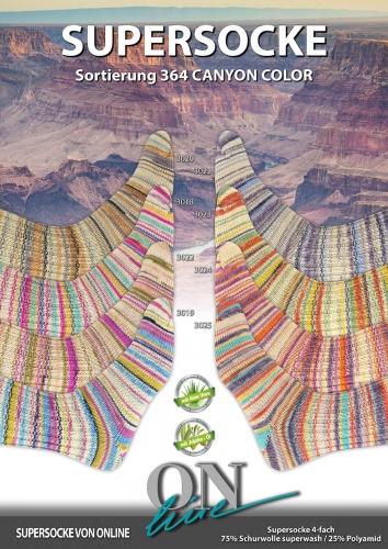 Artikelbild des Artikels “ONline Supersocke Sort. 364 Canyon Color mit Aloe Vera und Jojobaöl 100g “
