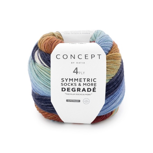 Artikelbild des Artikels “Katia Concept Symmetric Socks & More: Degradé 4-fach “
