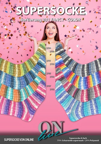 Artikelbild des Artikels “ONline Supersocke Sort. 331 Fancy Color 100g “