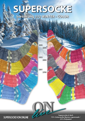 Artikelbild des Artikels “ONline Supersocke 6-fach 150g  Sort. 332 Winter-Color “