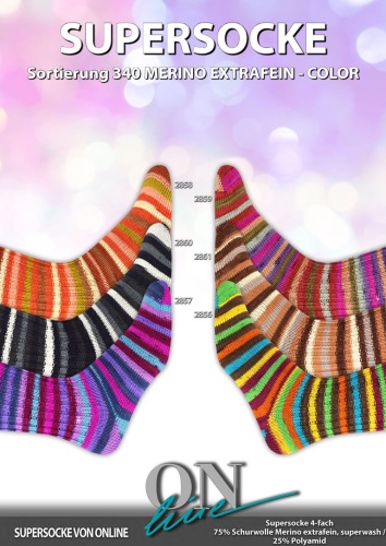 Artikelbild des Artikels “ONline Supersocke Sort. 340 Merino Extra Fine Color 100g “
