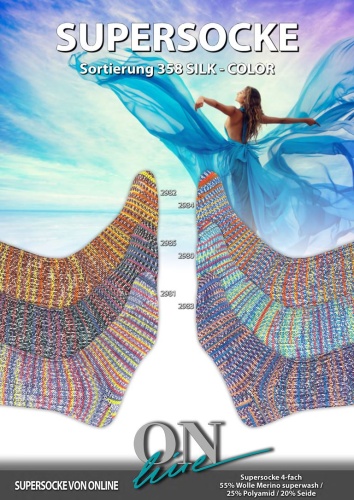 Artikelbild des Artikels “ONline Supersocke Sort. 358 Silk-Color 100g “