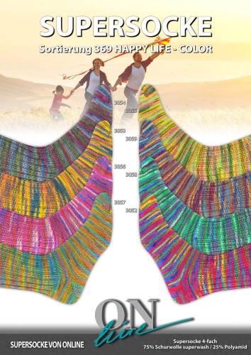 Artikelbild des Artikels “ONline Supersocke Sort. 369 Happy Life Color 100g “