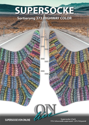 Artikelbild des Artikels “ONline Supersocke Sort. 373 Highway Color 100g “