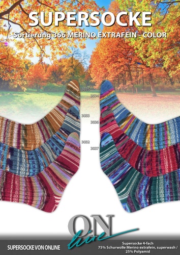 Artikelbild des Artikels “Fertigsocken aus ONline Supersocke Sort. 366 Merino Extrafein “