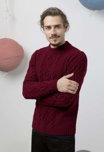 Artikelbild des Artikels “Herrenpullover mit Zopfmuster (III) aus Merino 120 “