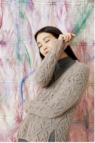 Artikelbild des Artikels “Jacke mit Ajourmuster aus Alpaca Superlight 749.0248 - Altrosa | XL (200g)“