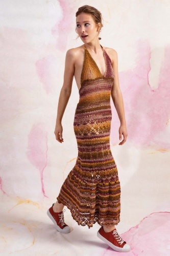Artikelbild des Artikels “Häkelkleid aus Linello 1066.0058 - blau/orange/rosa | L (700g)“
