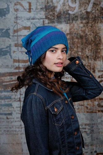 Artikelbild des Artikels “Mütze FRIDA aus Lovis 1119.0003 - türkis/ziegel | DG (100g)“