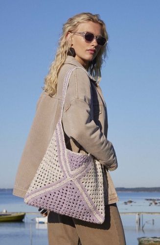 Artikelbild des Artikels “Tasche Gehäkelt Carol aus Lang Yarns Cotton Tweed 38x30cm (350g)“