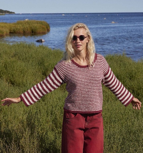 Artikelbild des Artikels “Pullover Top Down Chloé aus Lang Yarns Cotton Tweed L (450g)“
