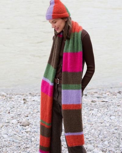 Artikelbild des Artikels “Schal Mit Blockstreifen aus Mohair Di Gio & Glamour “