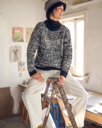 Artikelbild des Artikels “Melierter Pullover aus Brigitte No. 2 “