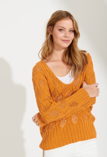 Artikelbild des Artikels “Lochmusterpullover aus LandLust Sommerseide “
