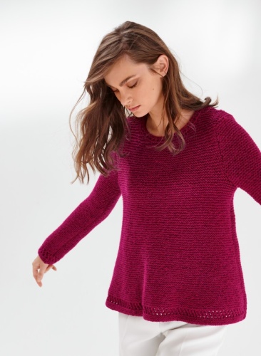 Artikelbild des Artikels “Pullover mit Lochmusterabschluss aus Alta Moda Alpaca “