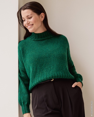 Artikelbild des Artikels “Pullover Glatt Rechts aus  Alta Moda Alpaca 99 - Lila | 40/42 (450g)“