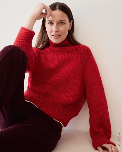 Artikelbild des Artikels “Pullover Mit Stehkragen aus Cool Merino Big 206 - Marine | 44 (600g)“