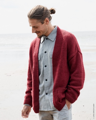 Artikelbild des Artikels “Jacke Mit Taschen aus Cool Merino Big 230 - Dunkelviolett | 50/52 (800g)“