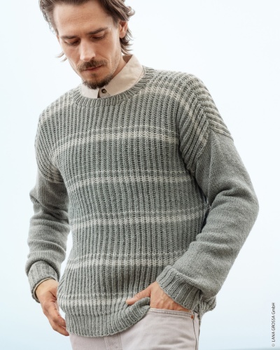 Artikelbild des Artikels “Pullover Mit Streifen aus Merino Uno “