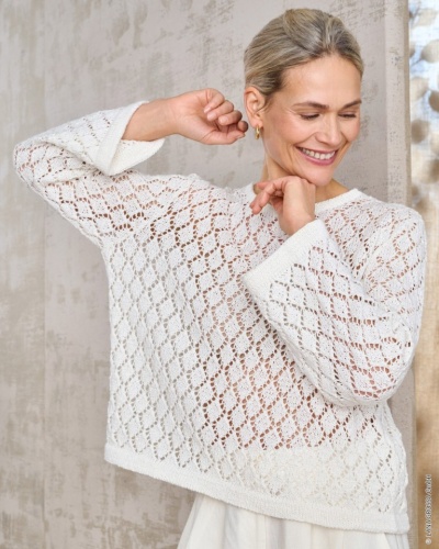 Artikelbild des Artikels “Pullover Im Rautenlochmuster aus Landlust Sommerseide 49 - Jade | 40/42 (350g)“