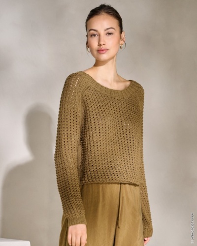Artikelbild des Artikels “Pullover Im Lochmuster aus Tessera 08 - Weinrot | 40/42 (600g)“