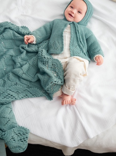 Artikelbild des Artikels “Babydecke mit Rautenmuster aus Ecopuno “