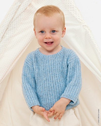 Artikelbild des Artikels “Pullover Im Halbpatent aus Ecopuno 211 - Erdbraun | 74/80 - 86/92 (100g)“