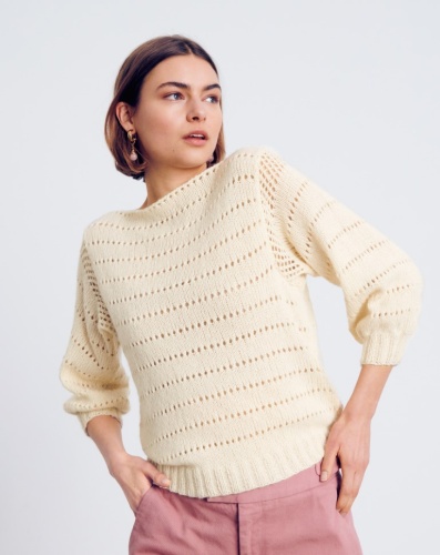 Artikelbild des Artikels “Pulli mit Lochmuster aus Ecopuno “