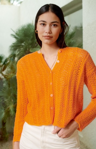 Artikelbild des Artikels “Cardigan im Ajourmuster aus Ecopuno “