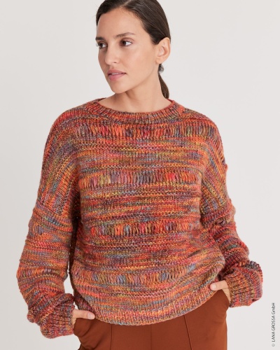 Artikelbild des Artikels “Pullover Mit Fallmaschenmuster aus Cool Merino Big (Color) “