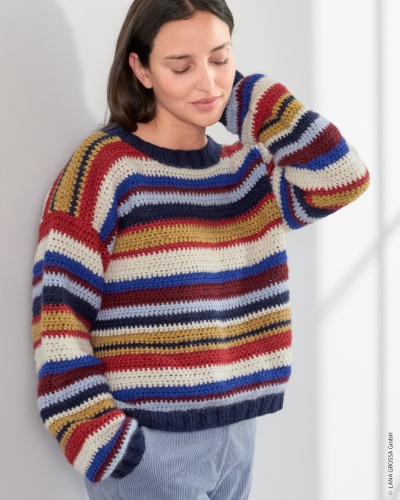 Artikelbild des Artikels “Gestreifter Pullover aus Brigitte No. 2 “
