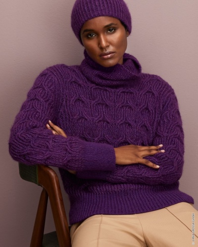 Artikelbild des Artikels “Pullover Im Rippenzopfmuster aus Silkhair & Ecopuno “