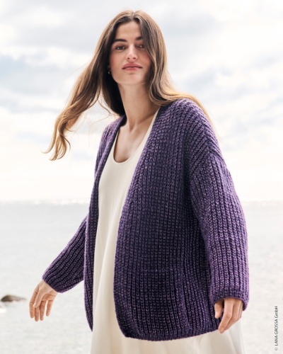Artikelbild des Artikels “Cardigan Im Halbpatentmuster aus Lucida “